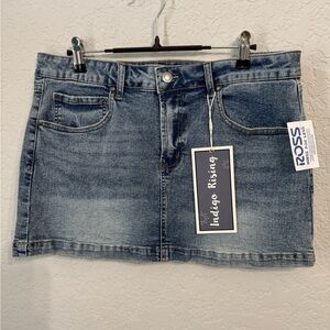 Indigo Rising Blue Denim Mini Skirt